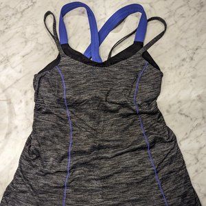 Lululemon women size  8 strappy tank top grey purple